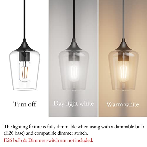 Ralbay Set Of 2 Matte Black Pendant Light Fixtures Industrial Black Hanging Lights With Wine Glass Vintage Edison Matte Black Hanging Pendant Lighting (Bulb Excluded) #TOP3