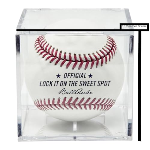 image for THE ORIGINAL BALLQUBE BallQube Baseball Display Case with Stand, UV Pr