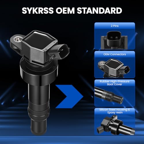 Image of 4 Ignition Coils Pack - Fix Misfires for Hyundai Veloster /Accent & Kia Rio /Soul (1.6L L4) - Repl. UF652 /27301-2B100