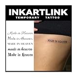 INKARTLINK Tattoo Tech, 3 Sheets Small Semi Permanent Tattoo, Adult Art Design Temporary Tattoos, Lasts 1-2 Weeks, Waterproof, Realistic Look, No Adhesive, No Reflection (Made in heaven)