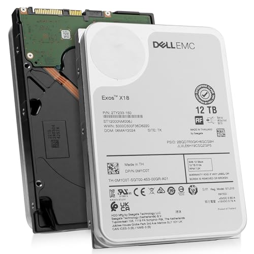 Dell/Seagate Exos X18 12TB ST12000NM006J 7200 RPM SAS 12Gb/s 512e 3.5in Enterprise Hard Drive