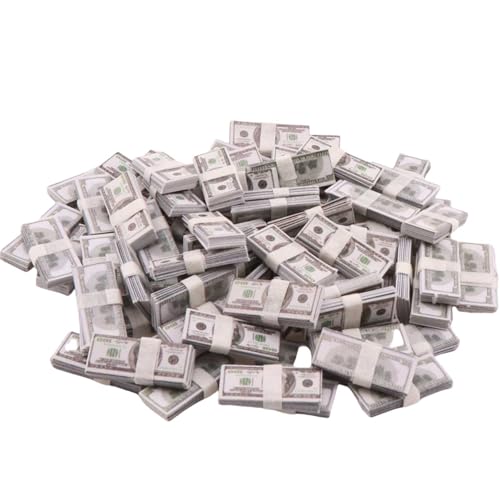 FTYHXP Miniature Doll Accessories 400Pcs 1:12 Scale Mini Money Miniature Playing Card Mini Wine Bottles Set Model for Tiny Doll House Accessories,Action Figure Scene Props,DIY Craft Projects