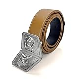 MYAYD PU leather Belt Cosplay Costume Accessory for Caesar Zeppeli Cosplay from JoJo Steel Ball Run (Silver)
