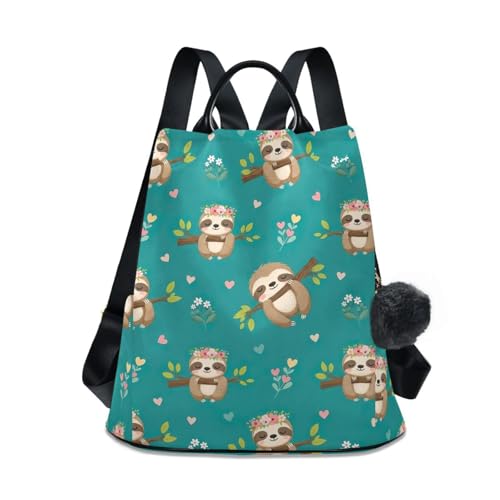Sac à dos paresseux en polyester avec fermeture éclair antivol