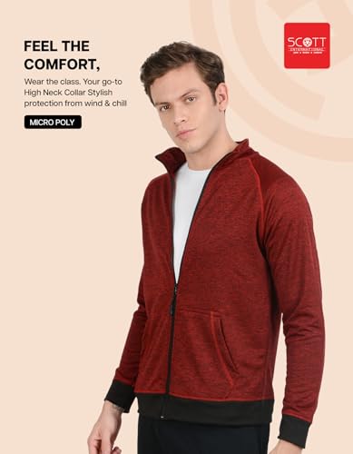 Image of Scott International Jackets for Men | Winter wear | Men's Polyester Full Sleeve Zip with Pocket | Men Jackets