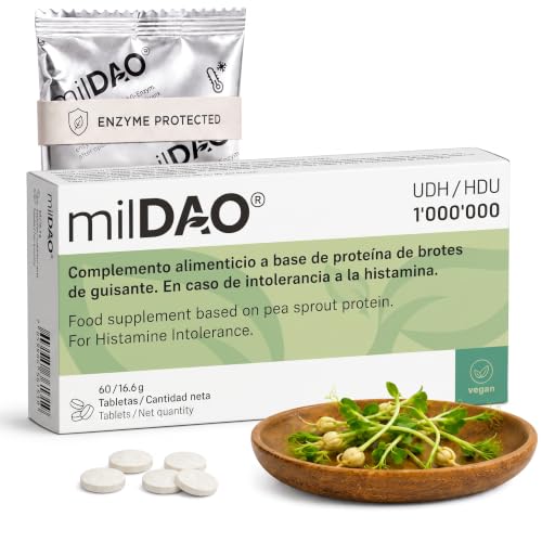 milDAO® Enzima DAO Vegano 1.000.000 HDU por Comprimido – 60 Comprimidos