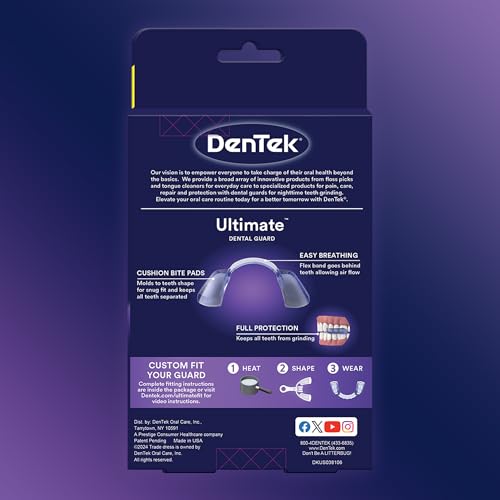 DenTek Ultimate Dental Guard, Slim-Fit Mouth Guard for Grinding Teeth at Night, FDA Cleared Night Guard, 1 Count