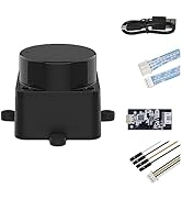 WayPonDEV DTOF D300 360-Grad-2D-Laser-Entfernungssensor-Kit, 10-Hz-Scanrate und 12-m-Distanz-Lida...
