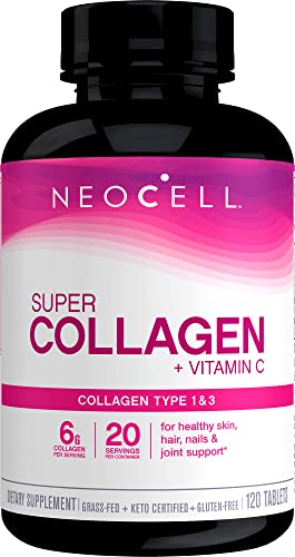 Neocell Super Collagen + Vitamin C, Dietary Supplement, 120 Tablets, 20 Servings, Pack May Vary #TOP2