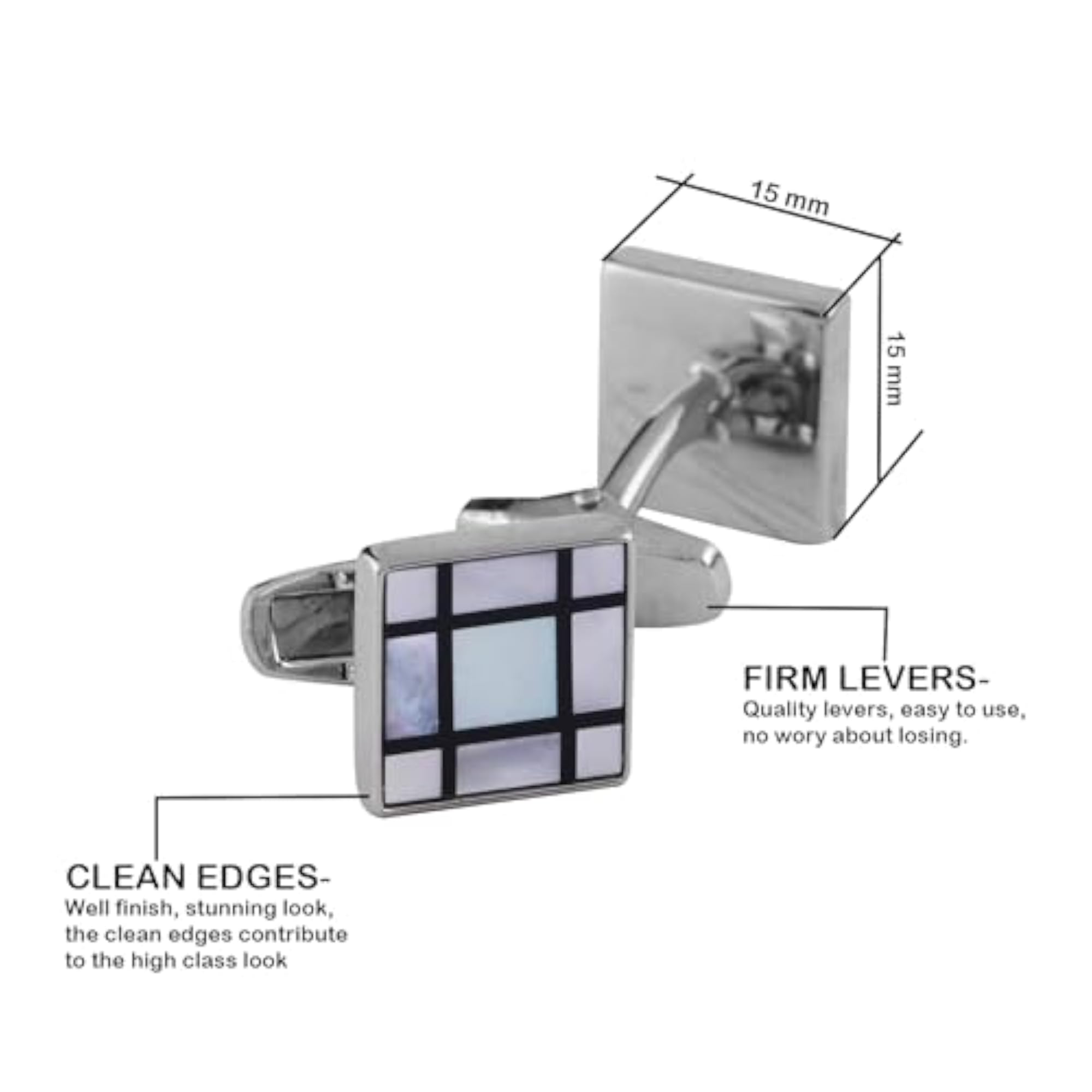Mother of Pearl Cufflinks, Elegant Gift for Him