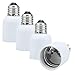 Produktbild INTIRILIFE E27 auf E40 Lampensockel Adapter in WEISS - 4x Lampenadapter zum Umformatieren von E27 auf E40 - 4er Set Konverter für Lampenfassung für Glühbirnen, LED, Halogen, Energiesparlampen