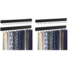 Adhesive Wooden Tie Rack 2 Pcs and Tie Rack 2 Pcs