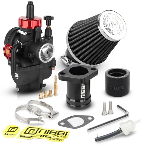 NIBBI 24mm Carburetor Kit for Predator 212 Coleman Predator 212cc 196cc 224cc Engine Mini Bike Go Kart Performance Parts Black