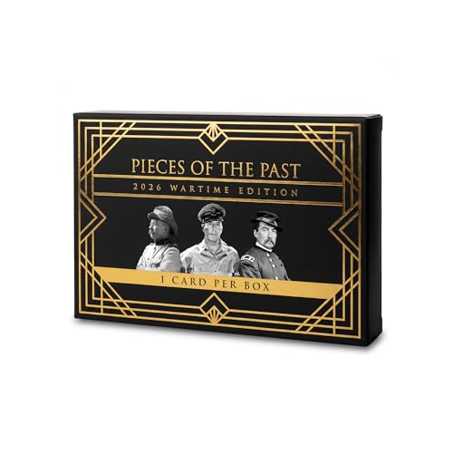 Pieces of the Past Wartime Edition Single Box Trading Cards: 1 Guaranteed Relic Over 100 War Figures Chase 1/1 Cut Signatures and Sketch Cards
