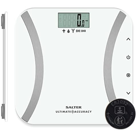 Salter 9173 WH3R bad körperfettanalyse digital personenwaage, Muskel/Knochenmasse, Körperwasser, körperfett & BMI, 12 Benutzerspeicher, messen in 50g Schritten Cover