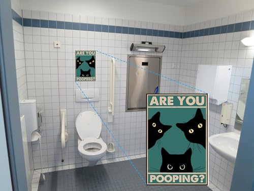 Funny Cat Bathroom Sign - Save with Code LD5J5PK3 - Image 4