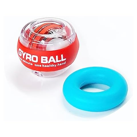 Parallel Halo Power Wrist Ball Wrist Exercises AUTO Start Force Ball Gyroscope Ball with LED Lights Wrist Forearm Exerciser Arm Strengthener for Stronger Muscle and Bones White with led Cover