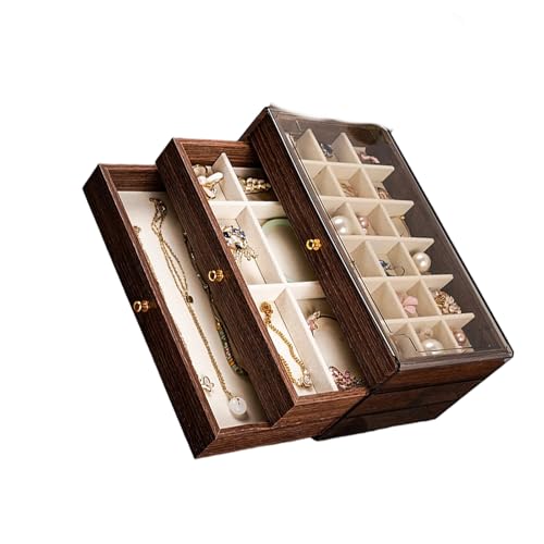 Jewelry Storage Solution Fastening Systems Small Space Saving Design Elegant Rings Holder Wood Texture for Jewelry Wood Jewelry 