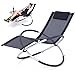 Produktbild LANGYINH Schwerelosigkeit Schaukeln Chair Lounge Chair Aluminium Recliner mit abnehmbarem Kissen für Indoor & Outdoor Garten,Gewicht Kapazität 275 lb