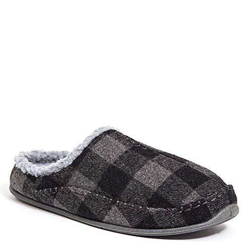 Deer Stags Men's Nordic S.U.P.R.O Sock Cushioned Indoor Outdoor Clog Slipper,GREY/BLACK,13 W US