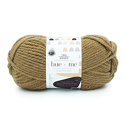 Image of Lion Brand Yarn, Hue + Me Chunky Yarn for Crocheting, Knitting, and Crafts, Toast, 1 Pack