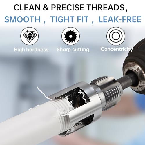 PVC Pipe Threader Kit for Plumbing Repairs, 1/2", 3/4", 1" by Generic - Image 6