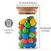 EZOWare 7oz Glass Jars ,10 Bottles Canister Set, Small Air Tight Storage Containers with Natural Bamboo Lids and Chalkboard Labels for Kitchen, Bathroom, Home Decor, Party Favors (200ML)