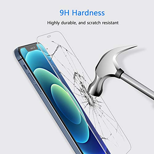 Yootech [4 Pack] Screen Protector Compatible with iPhone 12 Mini,Tempered Glass Screen Protector Compatible with iPhone 12 Mini 2020[Anti-Scratch][Bubble Free][Case-friendly],5.4-Inch - Thumbnail 2