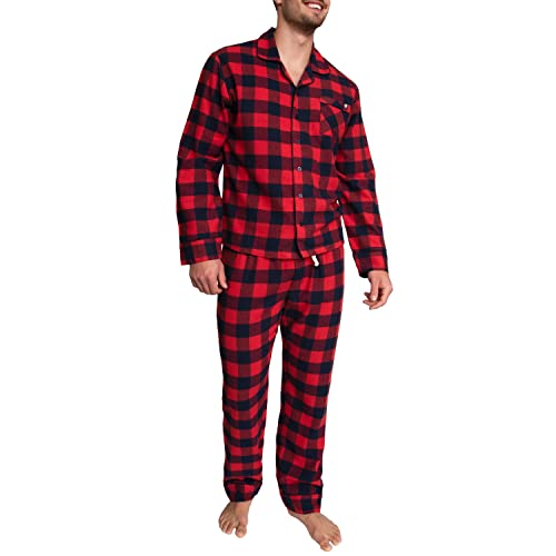 Fila Men's Flannel Button Down Sleep Set
