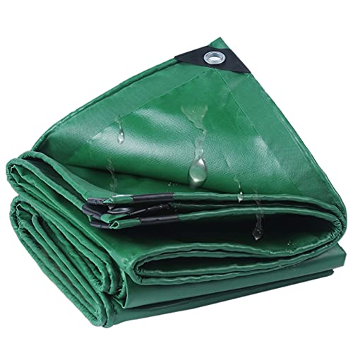 Lona impermeable verde de 0.4 mm para camping y pesca exterior 2