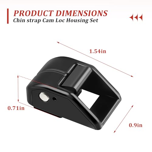 Chin Strap Cam Loc Housing Set for Riddell SpeedFlex Football Helmet,Maintain Stability of Riddell SpeedFlex cam Lock Hard Cup Cap Strap,Protect Chin Safety and Head,2 Pack - Thumbnail 3