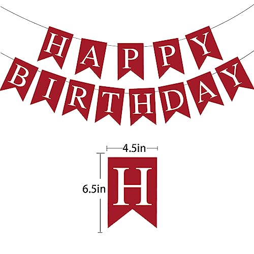 Image of Happy Birthday Banner Birthday Party Supplies (Red)