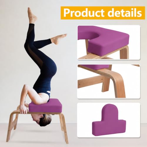 Image of Yoga Headstand Bench PU Pad Headstand Trainer Max Load 300lbs