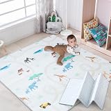 MIKMEL Baby Spielmatten für den Boden, große Größe 177x197x1 cm Spielmatte für Säuglinge, Babys, Kleinkinder, Kinder, weiche Schaumstoffmatte für Kinder zum Spielen und Krabbeln
