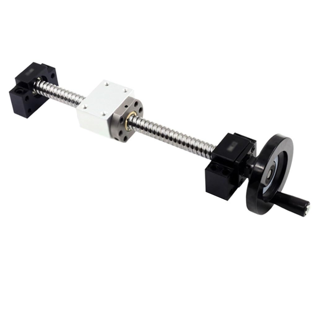 1Kit Set di Viti a Sfere, SFU 2005 2010 2505 2510 Lunghezza 500mm 1000mm Guide lineari + BF/BK12 + Alloggiamento for Dado a Sfere, Accessori for stampanti 3D for Parti CNC(2005,500MM)