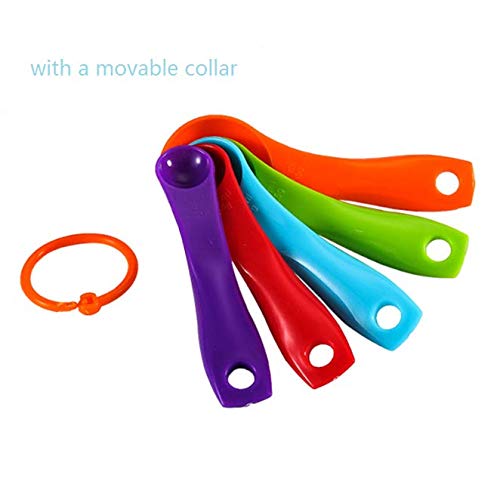 Aeyistry 5 Pcs Colorful Plastic Measuring Spoons Plastic Teaspoon 1/2.5/5/7.5/15Ml Measuring Spoon For Baking Coffee Tea, Measure Tool, Kitchen Accessories #TOP1