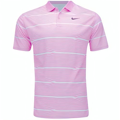 Nike Men's Dri-FIT Victory Golf Polo Fuchsia | Black (Ripple) X-Large