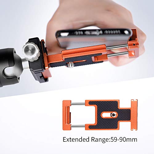 K&F Concept Aluminum Alloy Quick Release Plate With 1/4 Inch Screw For Camera, Cage, Cellphone Etc (Orange) #TOP4