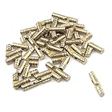 MY MIRONEY 0.2' x 0.98' Brass Concealed Hinge Mini Cylindrical Barrel Hinges Hardware Gold Hidden...