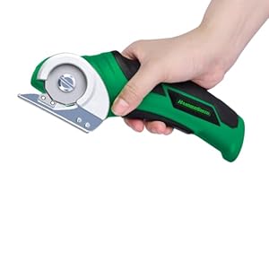 Hammersmith SharpSpin - Kabelloser Akku-Universalschneider - Elektrische Schere - Kartonschneider - Rollschneider - Selbstschärfende Klinge - Schneidet Leder, PVC, Teppiche, Karton & mehr