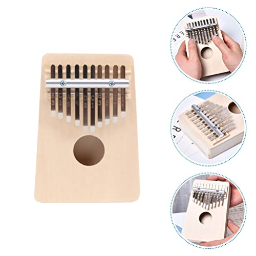 EXCEART Kalimba 10 Teclas Thumb Piano Portátil Dedo Dedo Piano Kalimba Instrumento para Crianças E P