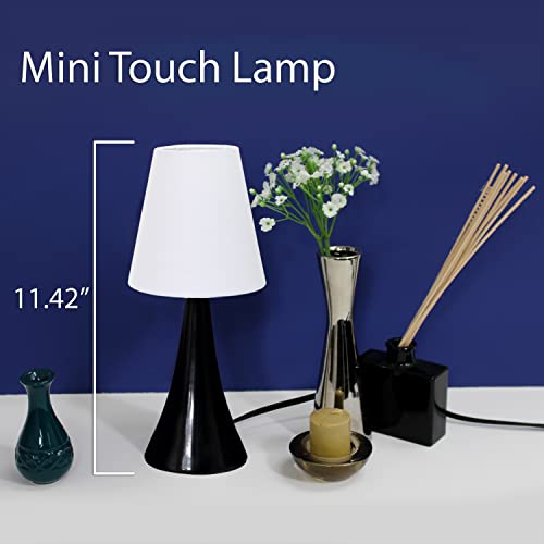 Set 2 Lámparas de Mesa Valencia 12" Negro y Blanco miniatura 5