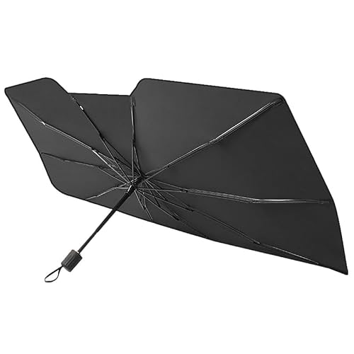 RYHDJ Foldable Windshield Sun Shade Umbrella for Audi Q5 Q7 Q8 e-tron 2016-2024, Car Windshield Sun Shade, Front Window Cover to Block Heat and UV Rays, Car Sunshade Umbrella,125 * 65cm