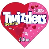 TWIZZLERS Cherry Flavored Hearts Chewy, Valentine's Candy Gift Box, 5.8 oz