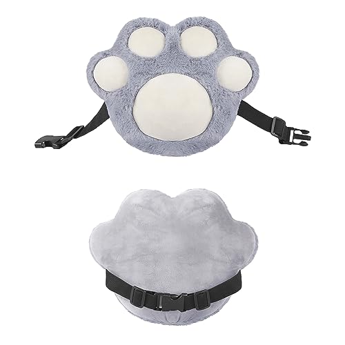 Image of Car Travel Pillow for Kids Car Seat Pillow Cute Cartoon Travel Pillow Cushion Breathable Head and Body Support Pillow for Sleeping Travel Neck Rest (Grey(Pillow+ Seatbelt Cover))