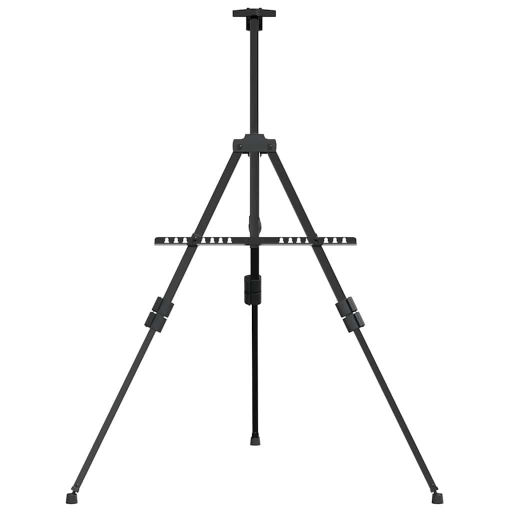 Cavalletto regolabile in metallo, nero, con borsa per il trasporto, altezza regolabile da 51,5 a 165 cm, per esposizione, officina, ufficio e scuola, piedini in gomma antiscivolo