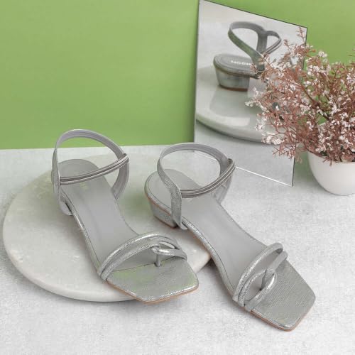 Image of Mochi Women Synthetic Leather Block Heel Fashion Sandal