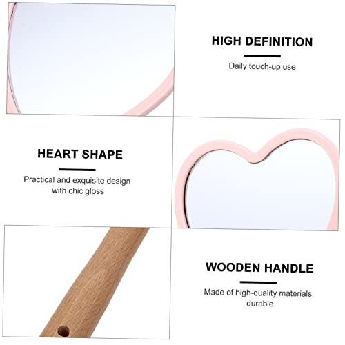 Espejo de Maquillaje Portátil con Mango de Madera miniatura 6