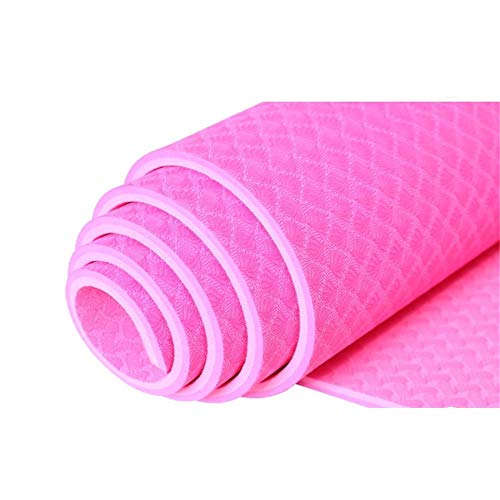 ZKDY Estera De Yoga Espesante TPE para Enviar Bolsa De Red + Hebilla@183 * 61 * 6 Mm_Rojo Sandía