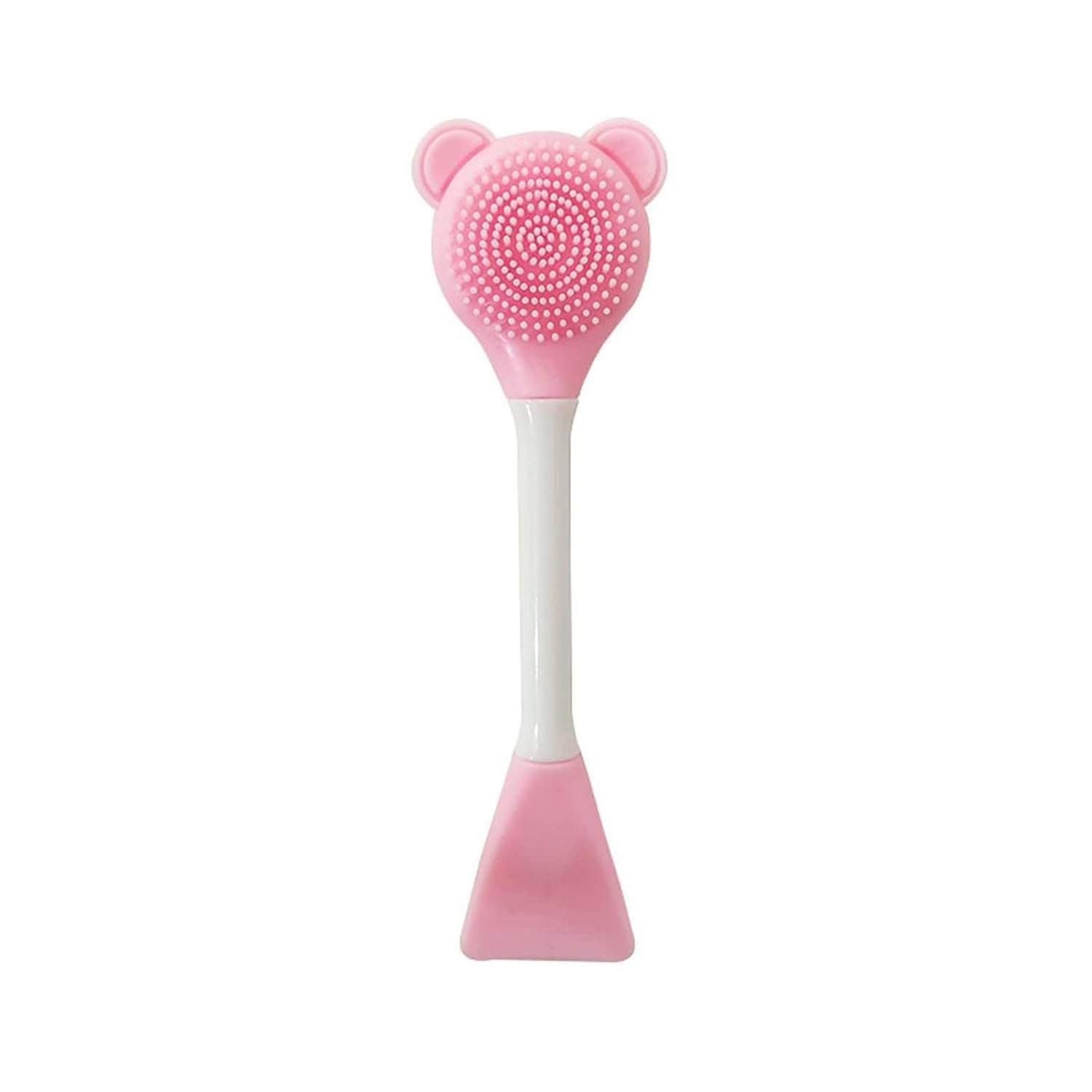 Pink Facial Cream Spatula Silicone Face Mask Brush Mask Beauty Tool-Double Heads Skincare Applicator Tools for Apply Cream Facial Masks